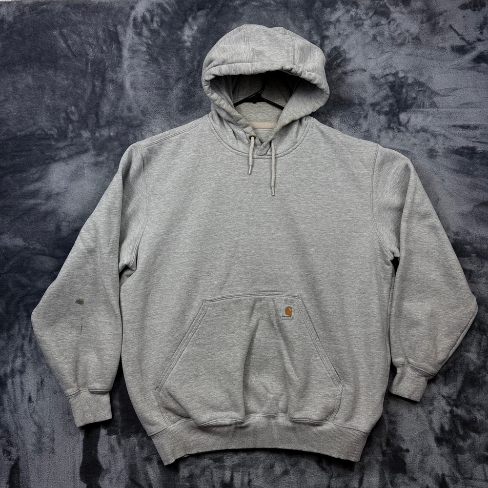 Carhartt Hoodie Mens XL Gray Rain Defender Loose Fit Pullover Heavyweight Logo